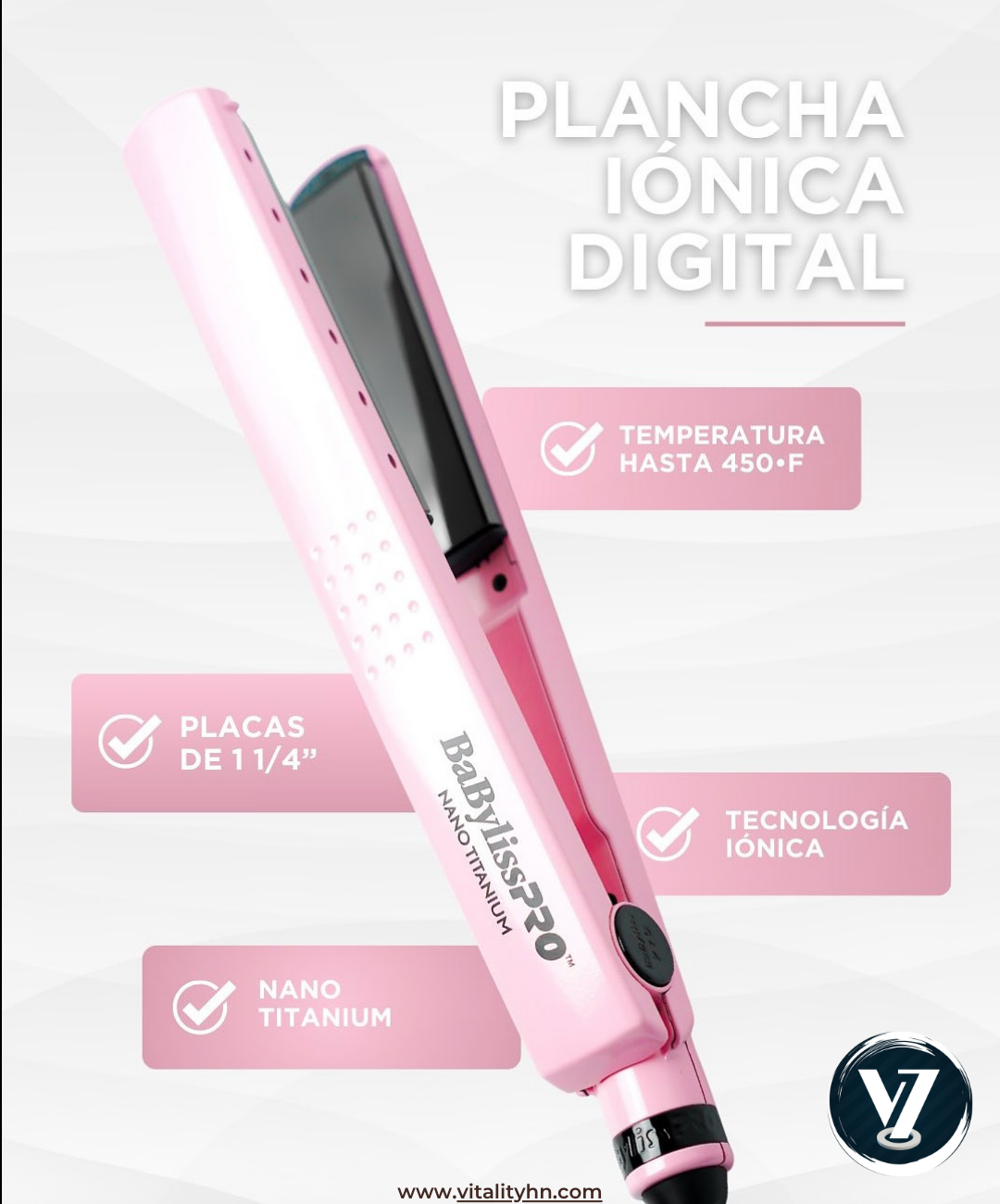 Pre-Pack Miami Pink BabylissPRO Plancha + Cepillo