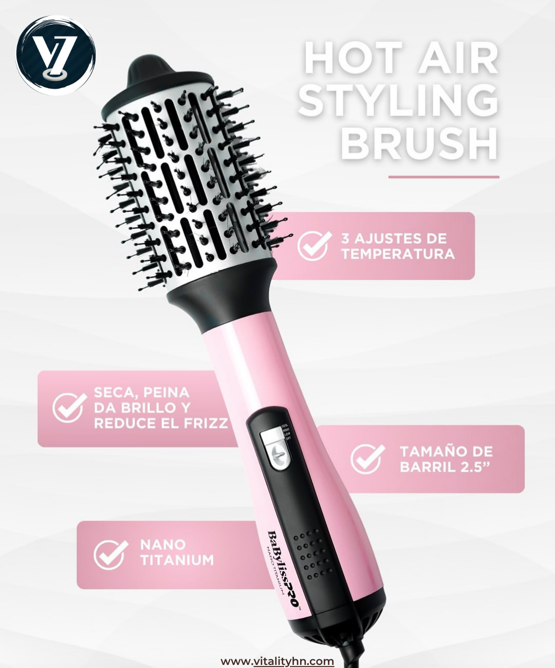 Pre-Pack Miami Pink BabylissPRO Plancha + Cepillo